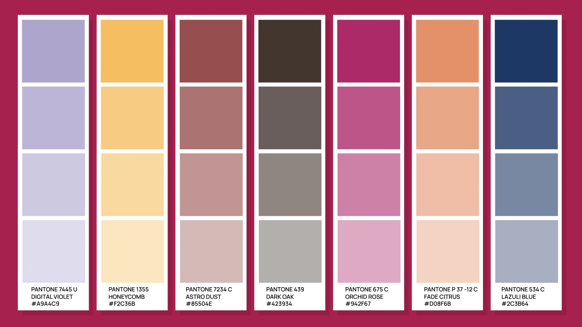 Brand Colour swatches